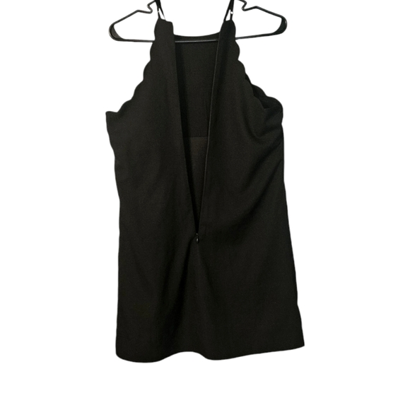 Lulus Women's Black Dress Scalloped Trim Size Size S - Picture 6 of 9
